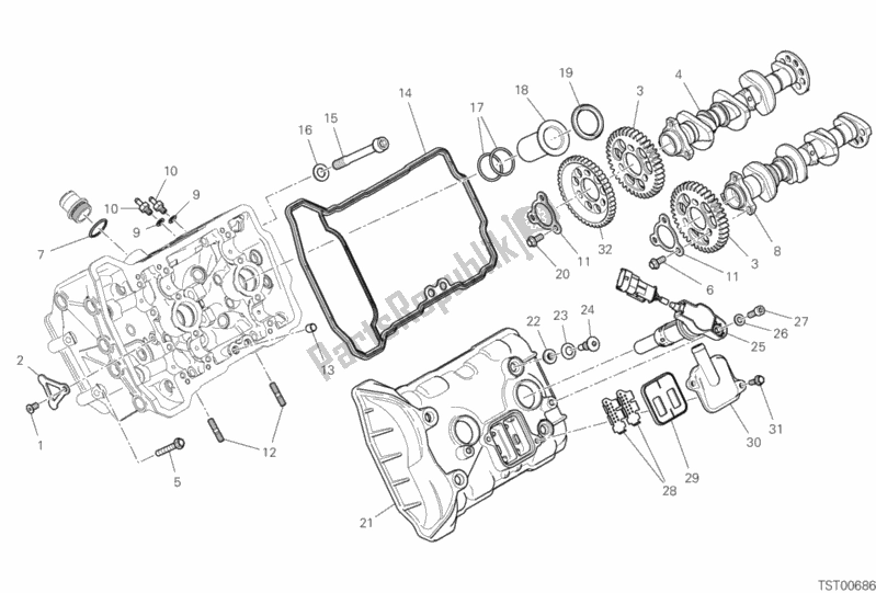 Wszystkie części do G? Owica Przednia - Uk? Ad Rozrz? Du Ducati Superbike Superleggera V4 USA 998 2020